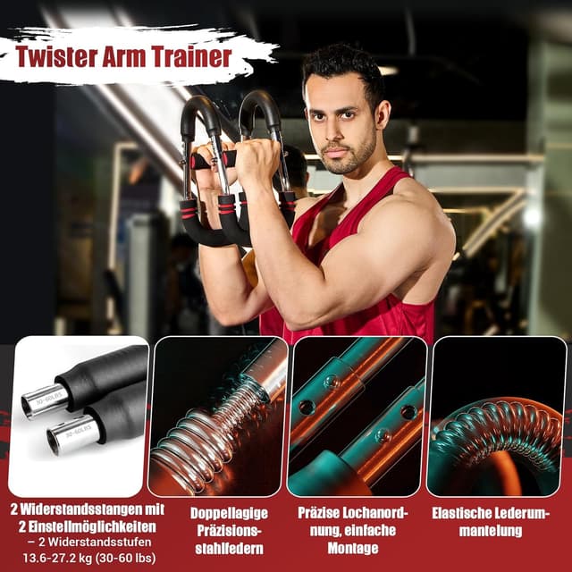 Detalle de Twister Armtrainer: verstellbarer Brustmuskel-Trainingsgerät für Oberkörper-Training zu Hause