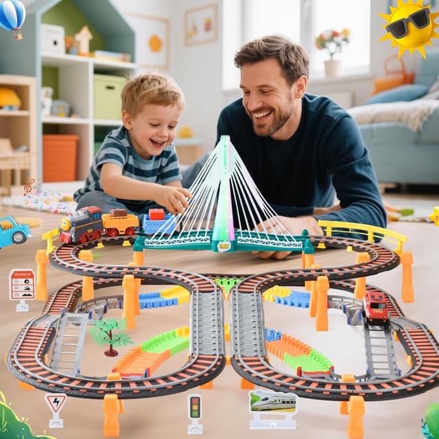 Thumbnail 4 de LTFIOON Trenino Elettrico 215 pezzi 🚂