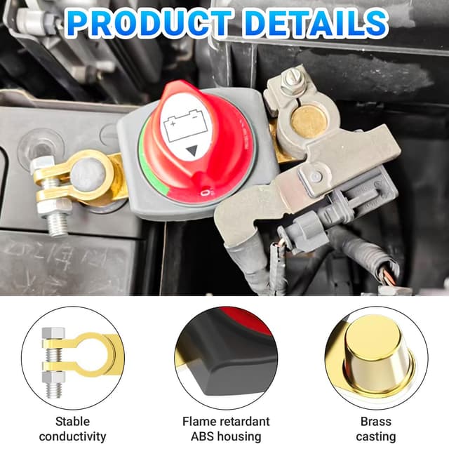 Thumbnail 3 de Sehawei Batterietrennschalter als Hauptschalter 12V/24V (bis 275 A) für Auto, Bus, Truck, Marine & Motorrad