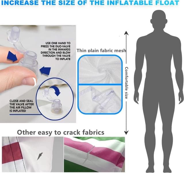 Detalle de JUXIAO 5-Pack XL pool floats, 4-in-1