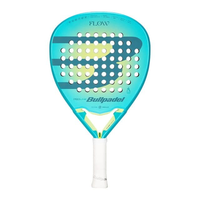 Detalle de Bullpadel Flow Woman pala 25, ligera 100% carbono
