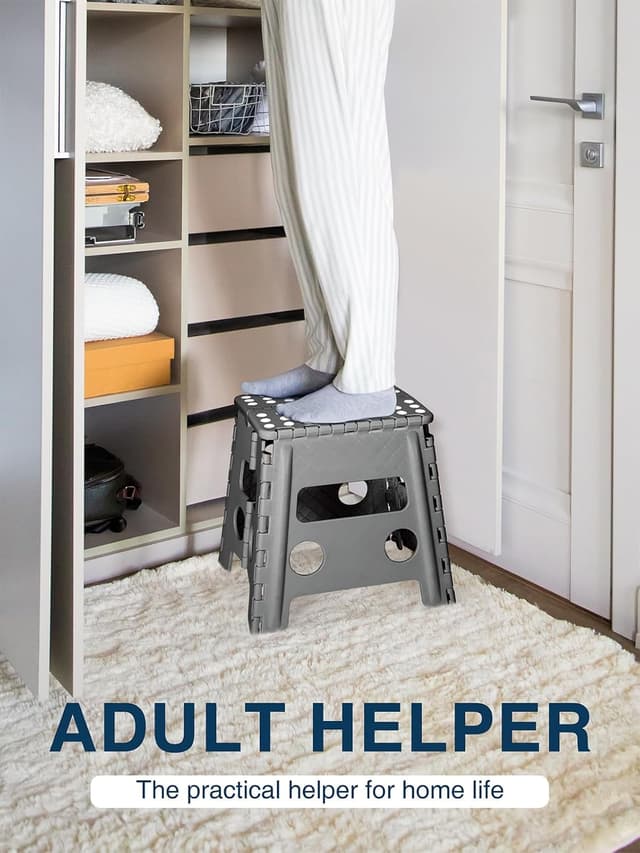 Thumbnail 6 de HOUSE DAY Folding Step Stool 13 inch heavy‑duty non‑slip stool for kids 👣