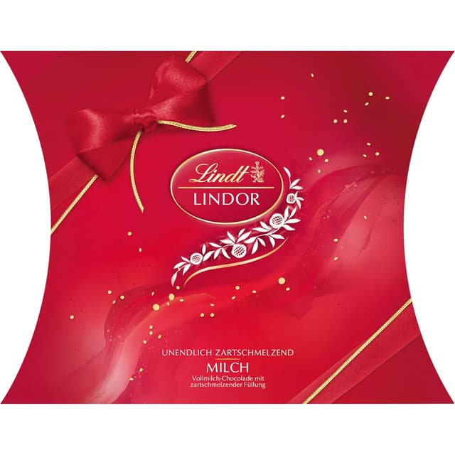 Detalle de LINDOR Kissen Milch Schokoladenkugeln Geschenkpackung (250 g) mit 20 Vollmilch-Kugeln