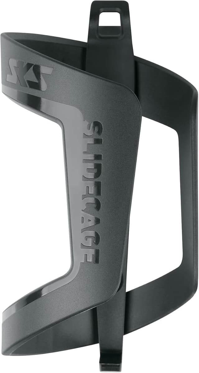 Detalle de SKS Germany SLIDECAGE portabottiglie per bicicletta con accesso laterale e superiore, nero