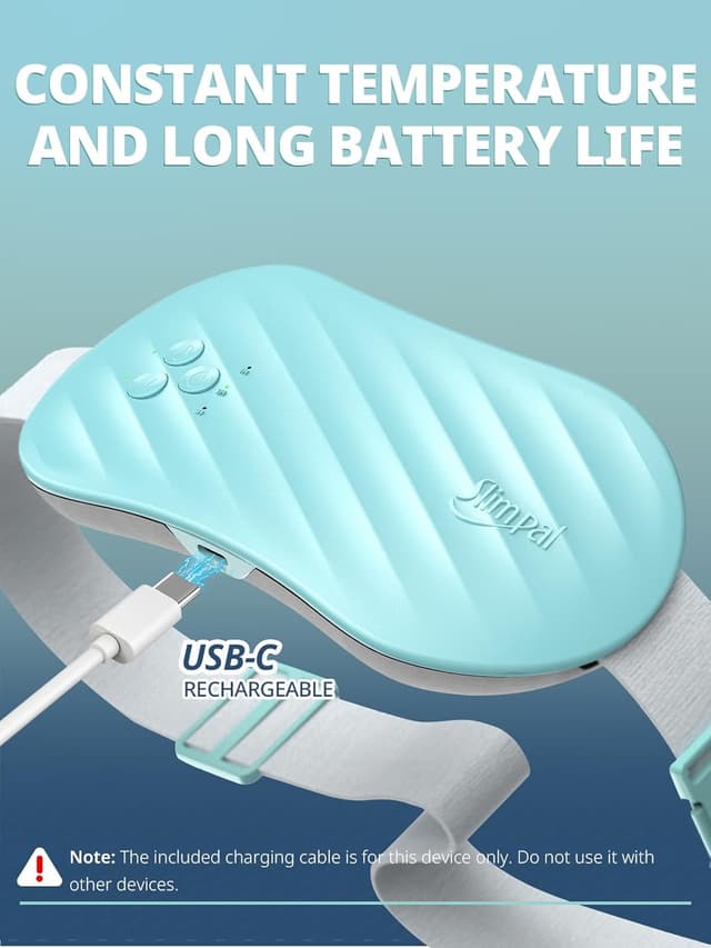 Thumbnail 6 de Slimpal Slimpal Portable Heat Pads (Electric Wireless Heating Pad) – Rechargeable cordless heating belt with 4 heat levels, Grey S2