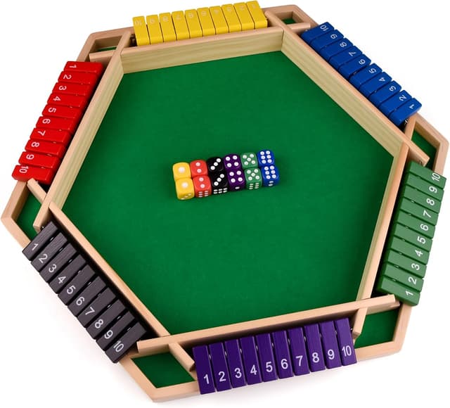 Detalle de Shut The Box Brettspiel für 6 Spieler