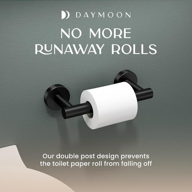 Thumbnail 6 de Day Moon Matte Black Toilet Roll Holder