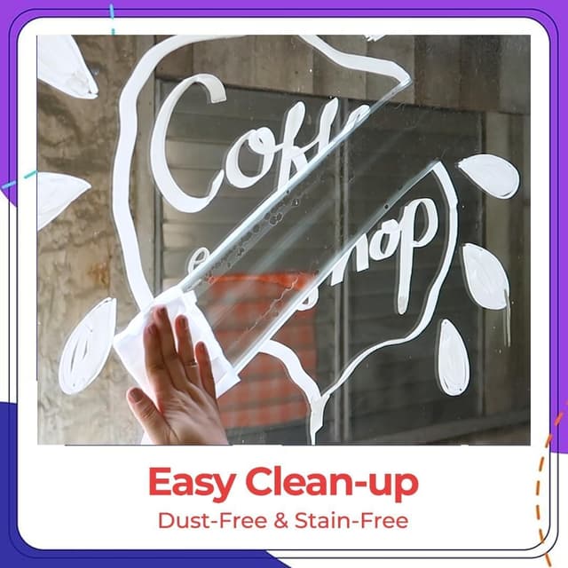 Detalle de Chalkola White Jumbo Chalk Pens (15mm) – Pack of 2 window & chalkboard markers