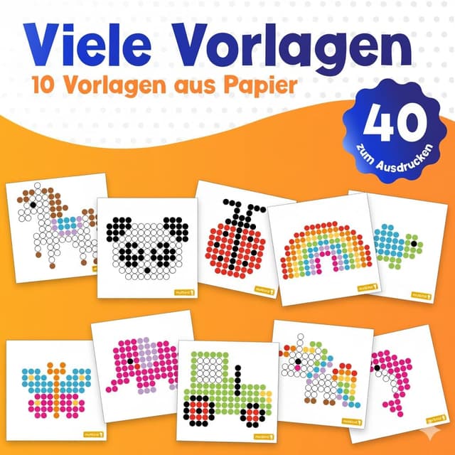 Detalle 2 de MUTKIND 5x Bügelperlen Platten Groß 10mm