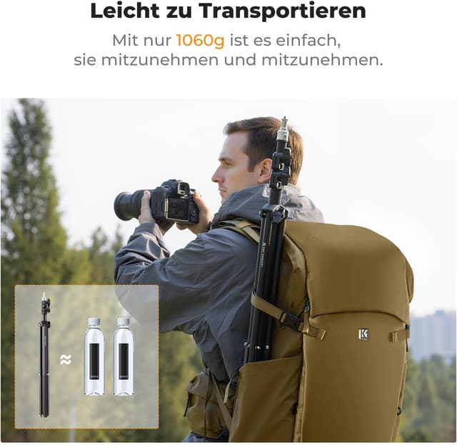 Detalle 1 de K&F CONCEPT Lichtstativ 230 cm Metall