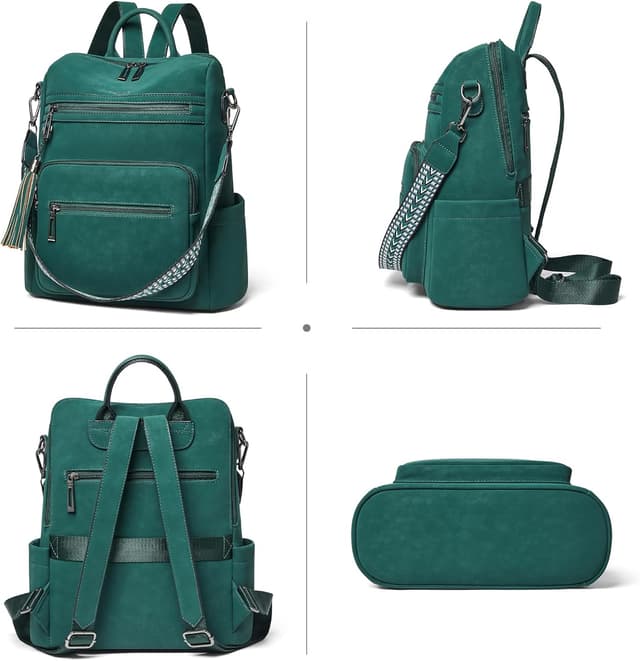 Detalle de Shrrie Backpack Purse for Women – Convertible faux leather travel backpack bag