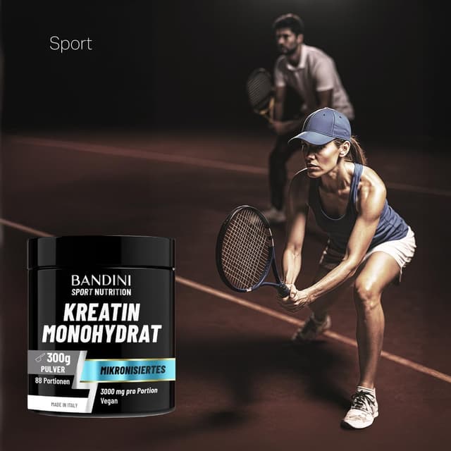 Detalle de BANDINI Creatin Monohydrat 300 g (88 Portionen) – 3.000 mg pro Dosis, mikrofein & geschmacklos