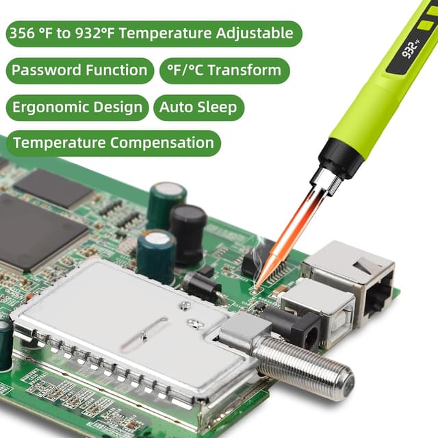 Detalle 2 de 190W Soldering Gun Kit 110V, Adjustable 356–932°F