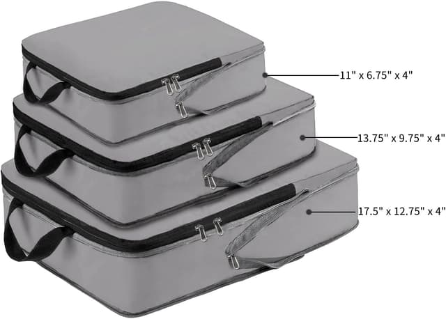 Detalle 2 de Eono organizer da viaggio a compressione (set cubi) in poliestere