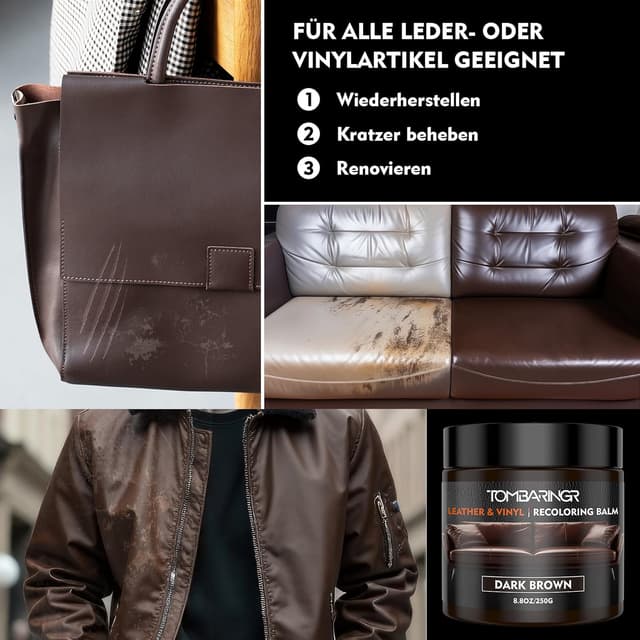 Thumbnail 1 de TOMBARINGR Leder Reparatur Set Kastanienbraun