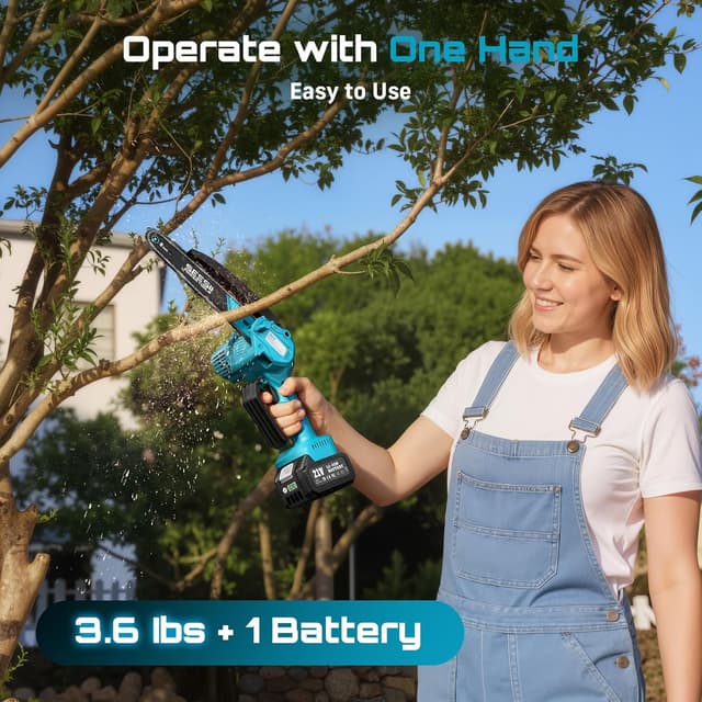 Detalle de SEESII 8 inch mini chainsaw 900W