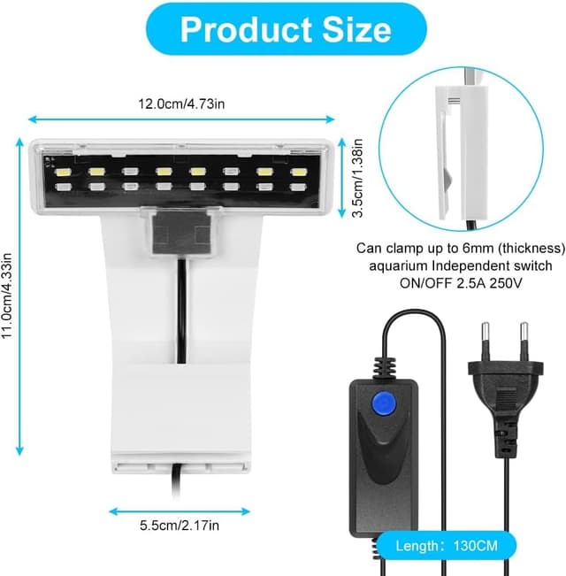 Thumbnail 1 de Adiwo Lampe Aquarium 9W 🐟