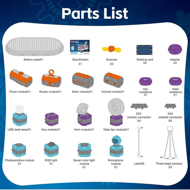 Detalle 2 de Kit STEM Elettronico 110 esperimenti 🧪