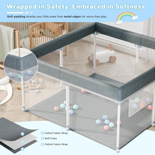 Thumbnail 4 de Yornoli Playpen 127x127cm foldable play area