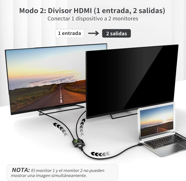 Detalle 2 de Fokky HDMI Switch 4K 60Hz conmutador bidireccional