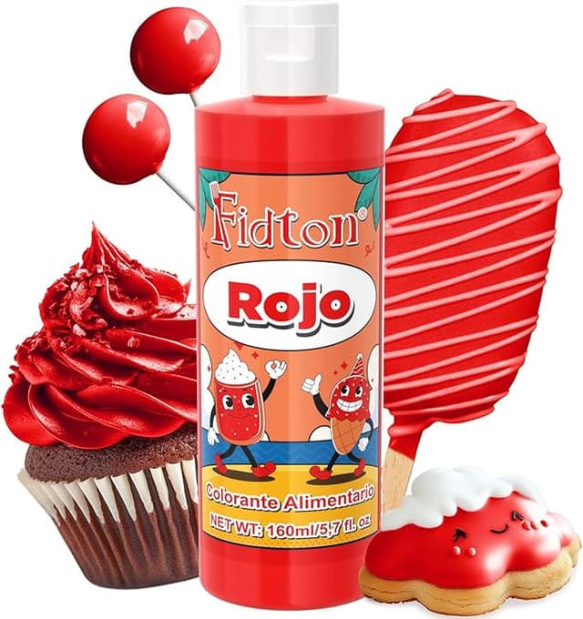 Imagen de Colorante Alimentario Gran Capacidad 160ml - Rojo 🍰 en OfertitasTOP