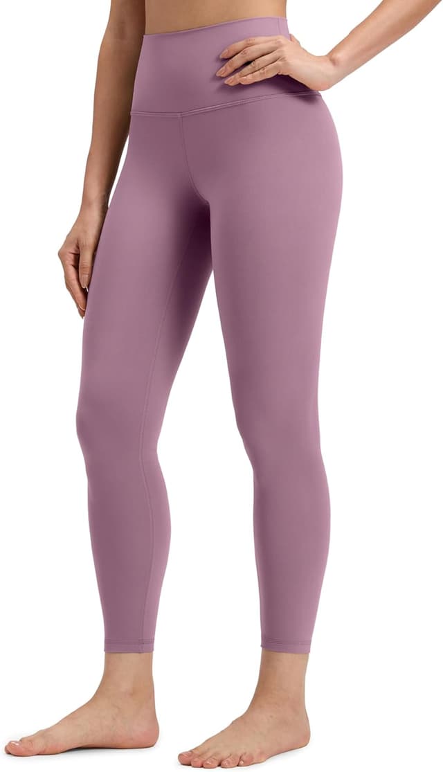 Detalle de CRZ YOGA Butterluxe Damen Sportleggings mit hohem Bund (64 cm, blickdicht) – 7/8 Länge