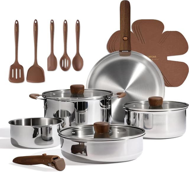 Detalle de CAROTE 19pc Stainless Steel Cookware Set