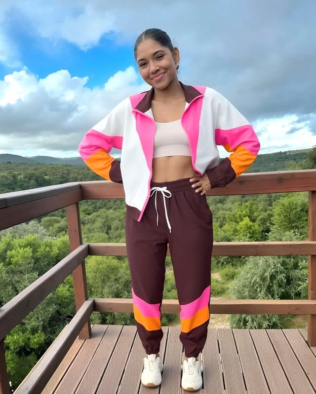 Detalle 2 de UOUA Women's Color Block Tracksuit Set