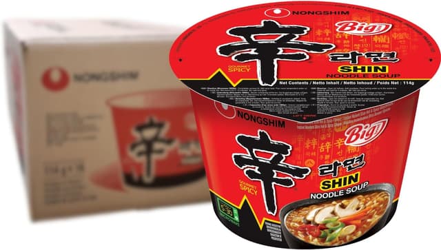 Detalle de NONGSHIM Grand Bol de nouilles instantanées Shin – lot de 16