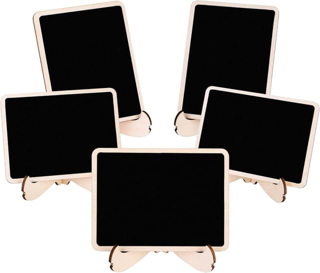 Detalle 2 de Amazon Basics Wood Mini Chalkboards 20 pack 🪧
