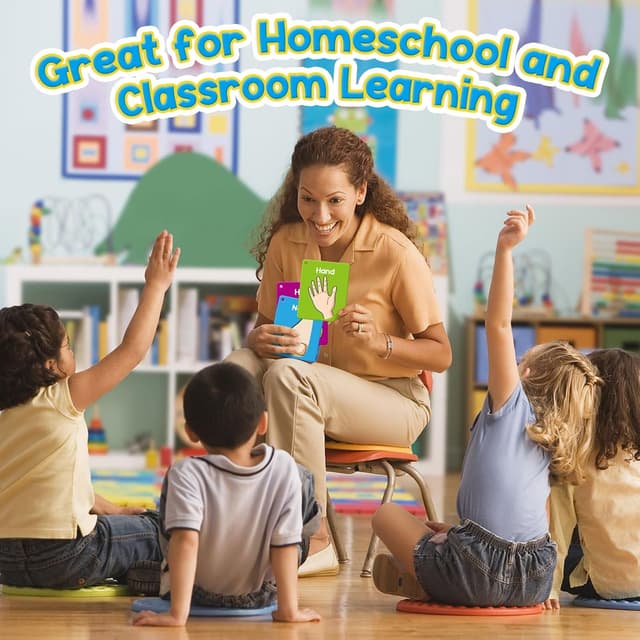 Detalle de Torlam Toddler Flash Cards (60 Double-Sided Cards) for Alphabet, Numbers, Shapes, Colors & First Words