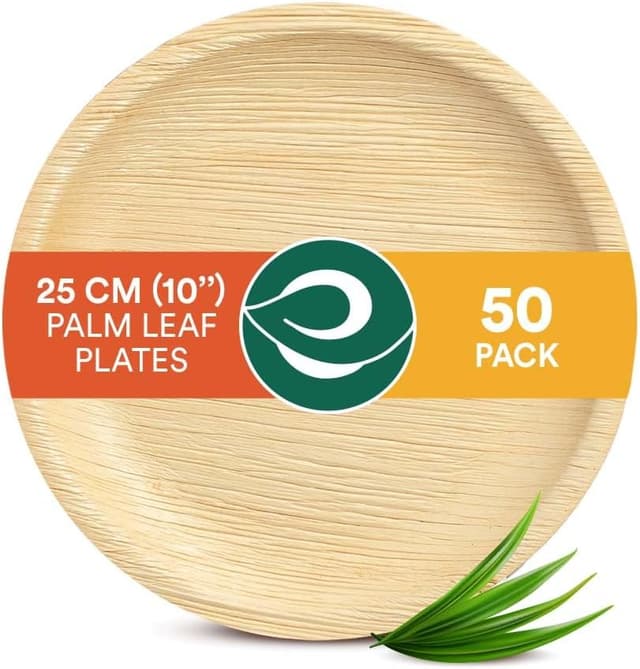 Detalle de ECO SOUL palm leaf plates 10 inch round