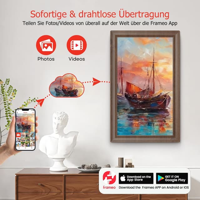 Thumbnail 3 de FRAMEO 15,6 Zoll Digitaler Bilderrahmen