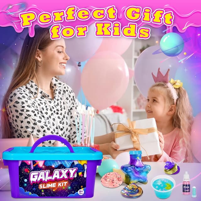 Thumbnail 6 de Hapikids Ice Cream Slime Set (6–12 years) – Galaxy starry sky slime gift