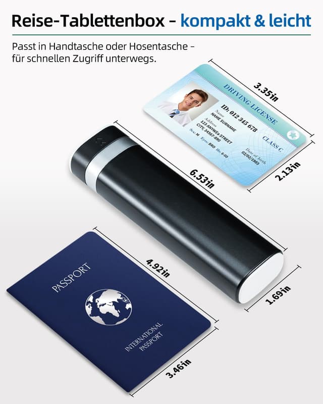 Thumbnail 1 de Betife Tablettenbox 7 Tage 17×4,7×3,2 cm