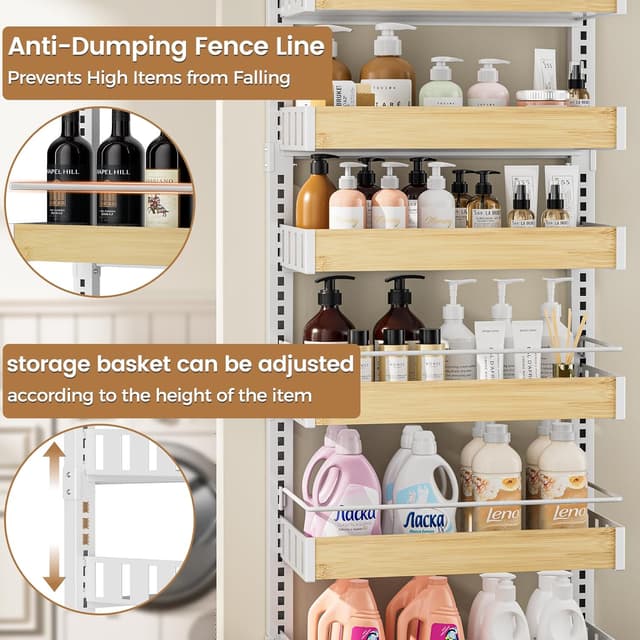 Detalle 1 de POKIPO 8 Tier Over The Door Pantry Organizer (2-in-1 wall mount or hanging spice rack)
