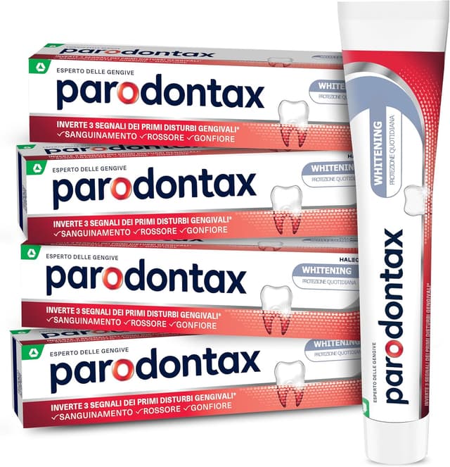 Detalle de Parodontax Dentifricio Whitening 4x75ml 🦷