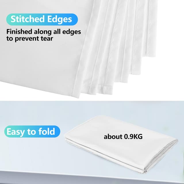 Thumbnail 5 de JEBUTU White Backdrop 2m x 3m