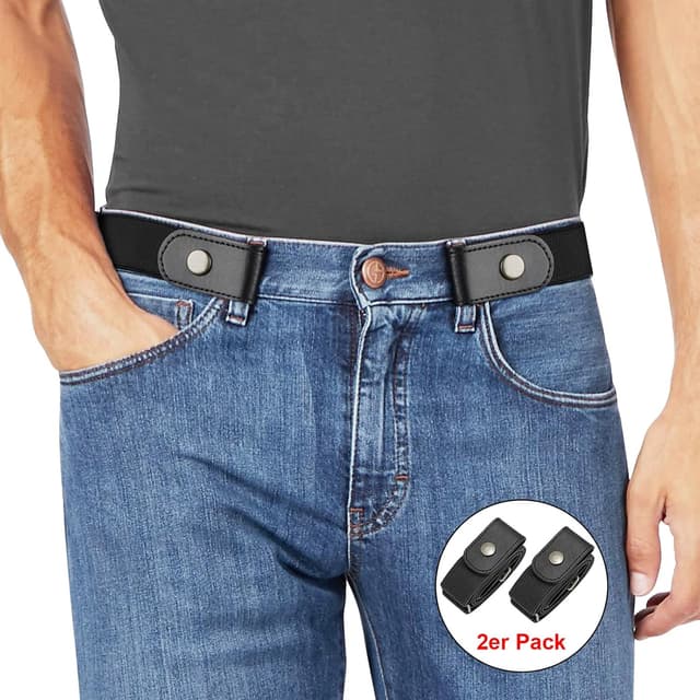 Detalle 2 de JasGood Schnallenloser Gürtel 3,5 cm