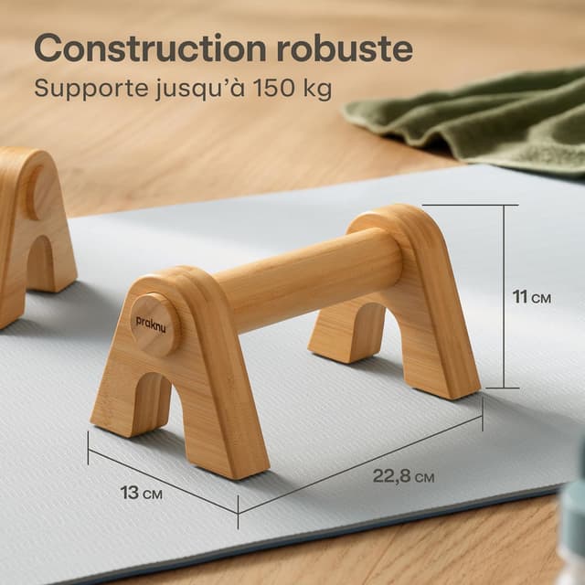 Detalle 2 de Praknu Barre Parallele Calisthenics 2x Poignet