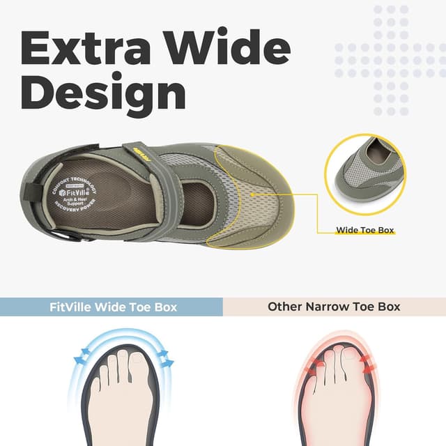 Detalle de Sandali FitVille per piedi larghi