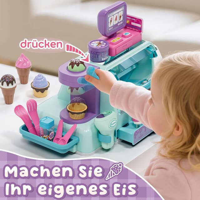 Detalle 1 de Lehoo Castle Eisdiele Kinderzubehör ab 3 Jahren