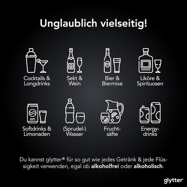 Thumbnail 3 de Glytter Glitzerpulver Neongrün 100 Getränke 🍹