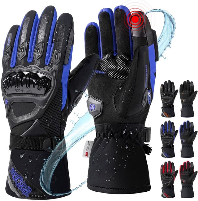 Imagen de IRON JIA'S Gants Moto Hiver Level 1 KP Bleu L en OfertitasTOP
