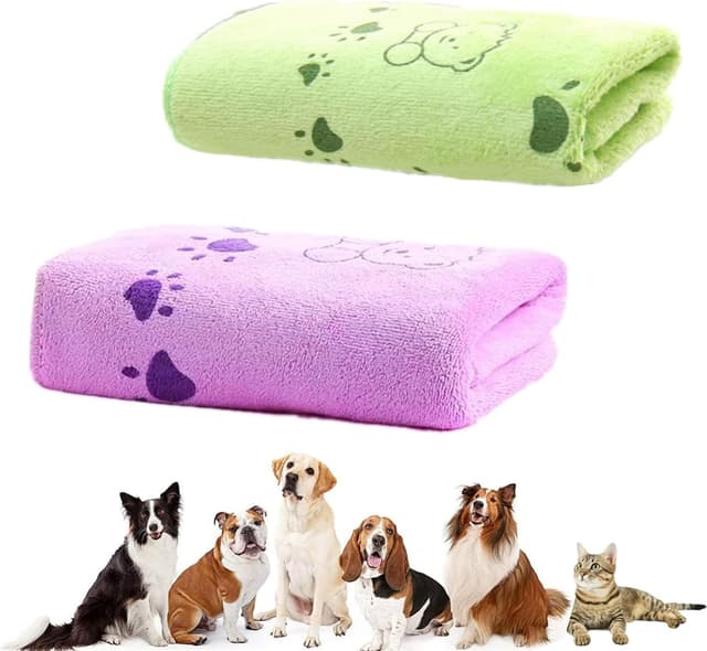 Thumbnail 6 de bangminda Hundehandtuch (2er-Set) Mikrofasertücher zum Abtrocknen & Pflegen, waschbar – 140 x 71 cm (Gelb und Blau)