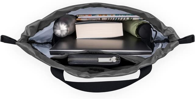 Detalle 2 de LARKSON No 7 – Sac à cordon gris pour filles & garçons, petit sac de sport en polyester 300D