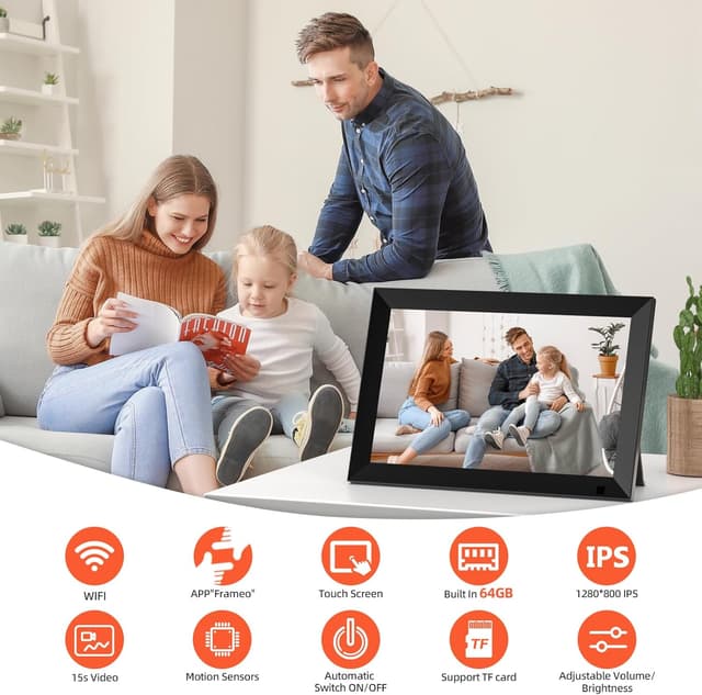 Detalle 2 de 10,1 Zoll WiFi Digitaler Bilderrahmen 64GB