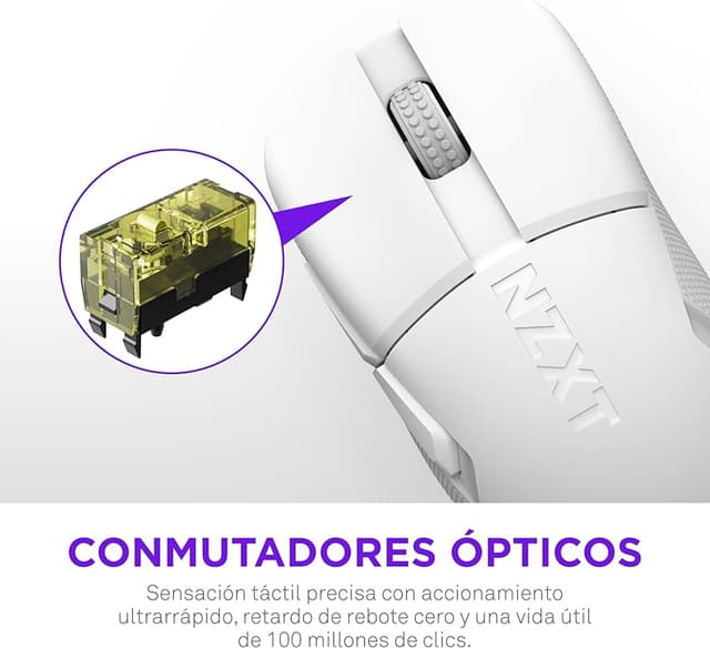 Thumbnail 5 de NZXT Lift Elite Ratón Gaming Inalámbrico 26K DPI Blanco