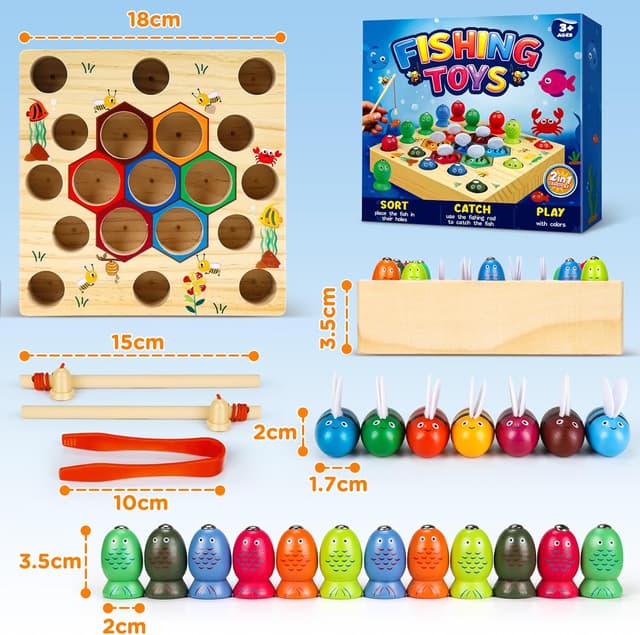 Thumbnail 3 de COOLJOY Magnetische Angelspiel Montessori 10 Teile