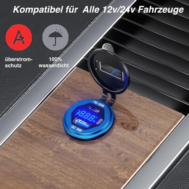 Thumbnail 4 de 45W USB C KFZ Steckdose 12V